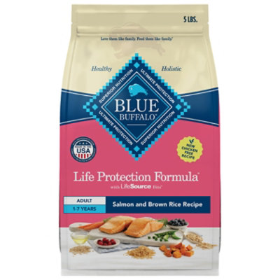 Blue Lpf Salmon & Brown Rice 5lb Dog - 5 LB - Image 1
