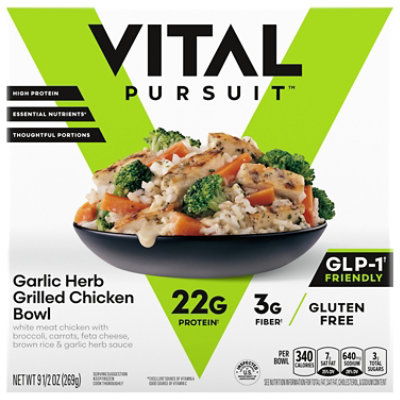 Vital Pursuit By Life Cuisine Garlic Herb Grilled Chicken Bowl, 9.5oz - 9.5 OZ - Image 4