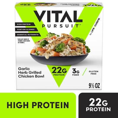 Vital Pursuit By Life Cuisine Garlic Herb Grilled Chicken Bowl, 9.5oz - 9.5 OZ - Image 1