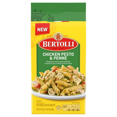 Bertolli Chicken Pesto And Penne Pasta With Tomatoes And Pesto Sauce, Frozen Meal, 22 Oz - 22 OZ - Image 1