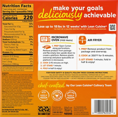 Lean Cuisine Chicken Fajita Quesadilla 5 Oz - 5 OZ - Image 6