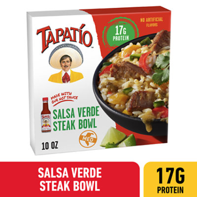 Tapatio Salsa Verde Steak Burrito Bowl 10oz - 10 OZ - Image 1