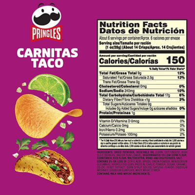 Pringles Carnitas Tacos 5.5oz - 5.5 OZ - Image 6