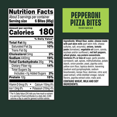 Morningstar Farms Meal Solutions Pepperoni Bites, 18 Ct, 9.5oz - 9.5 OZ - Image 5