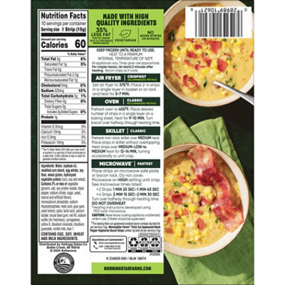 Morningstar Farms Breakfast Applewood Smoked Bacon 5.25oz, 12 Ct - 5.25 OZ - Image 7