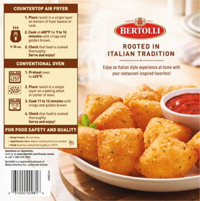 Bertolli Three Cheese Toasted Ravioli, Frozen Appetizer, 11 Oz - 11 OZ - Image 5