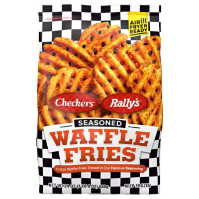 Checker's Rally's Seasoned Waffle Fries, 24 Oz - 24 OZ - Image 1