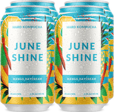 Juneshine Mango Daydream Hard Kombucha 4pk In Cans - 4-12 FZ - Image 1