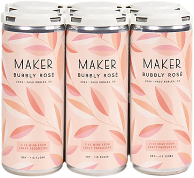 Maker Bubbly Rose 4-250 Ml Cans Wine - 4-250ML - Image 1