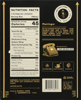 Buzzkill Non-alcoholic Sparkling Wine - 4-250 ML - Image 6