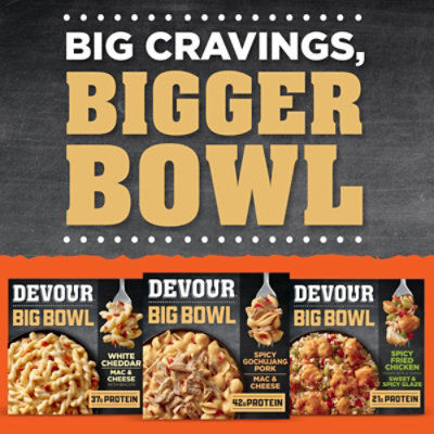 Devour Big Bowl Spicy Gochujang Pork Mac & Cheese - 14 Oz - Image 6