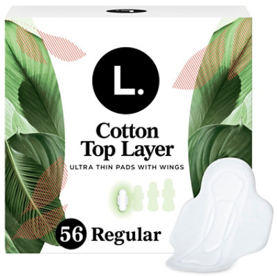 L. Ultra Thin Pads Regular/normal Wing - 56 CT - Image 1