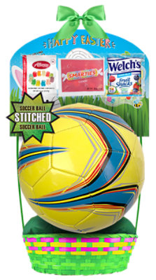 MegaToys Yellow Soccer Ball Filled Basket - Each - Image 1