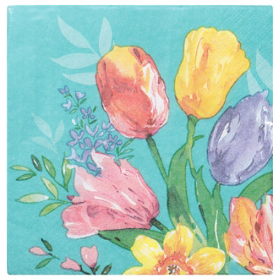 Beautiful Bloom Beverage Napkin - 16 CT - Image 3