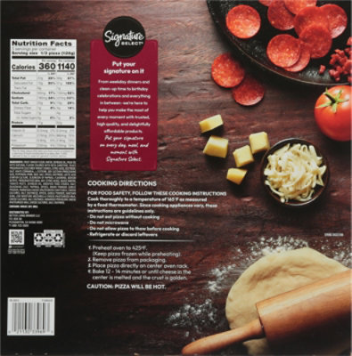Signature Select Pizza Thin Crust Pepperoni 13.55 Ounce - 13.55 OZ - Image 5