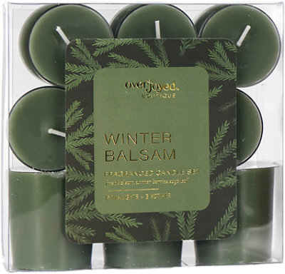 Overjoyed Boutique Tealight Votive Set Holiday Green- Each - Image 1