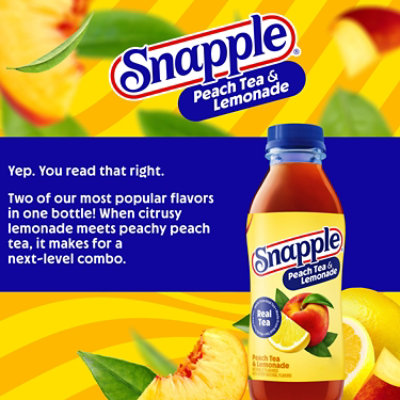 Snapple Peach Tea & Lemonade 16fz - 16 FZ - Image 2