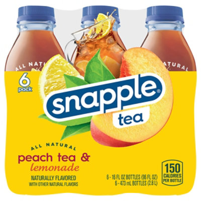 Snapple Peach Tea & Lemonade 6-16fz - 6-16 FZ - Image 1