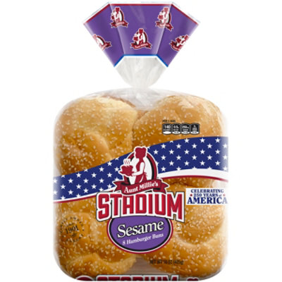 Aunt Millies Stadium Sesame Hamburger Buns 8 Count - 8 CT - Image 3