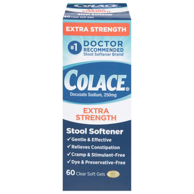 Colace Extra Strength 250mg Clear Soft Gels 60ct - 60 CT - Image 1