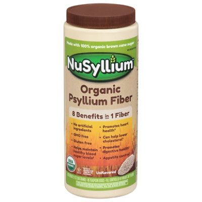 Nusyllium Unflavored Organic Natural Fiber - 21 OZ - Image 1