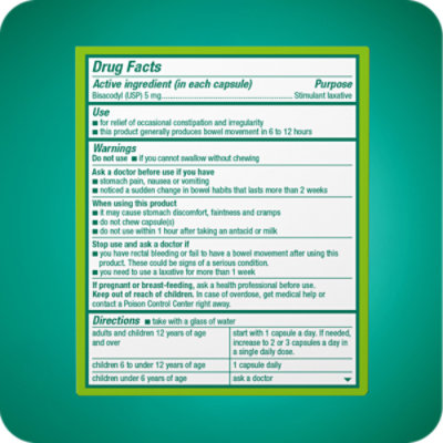 Dulcolax Stimulant Laxative Liquid Gels for Constipation Relief - 20 Count - Image 2