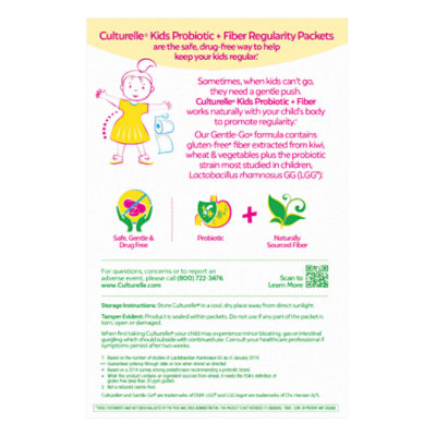 Culturelle Kids Probiotic And Fiber Regularity Single-serve Packets - 24 CT - Image 2