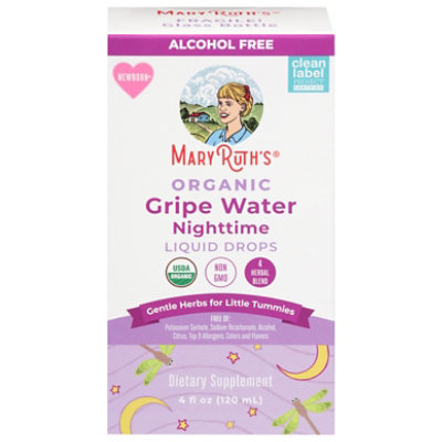 Maryruths Organic Gripe Water Nighttime Liquid Drops 4 Fl Oz - 4 FZ - Image 1