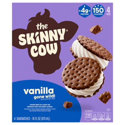 Skinny Cow Ice Cream Sandwich Vanilla 16fz - 16 FZ - Image 1