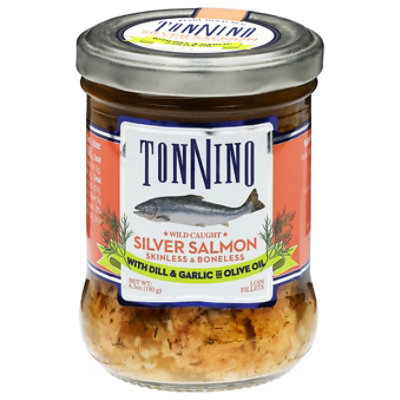 Tonnino Silver Salmon Fillets Dill Garlic In Olive Oil 6.3oz - 6.3 OZ - Image 1