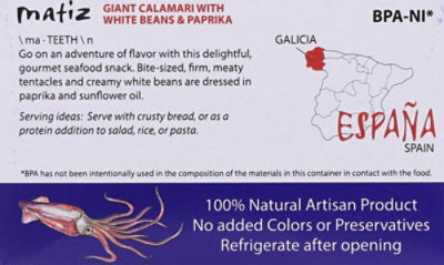 Matiz Giant Calamari W/ Beans & Paprika - 4 OZ - Image 5