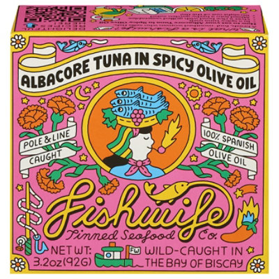 Fishwife Tuna Albacore Spicy Olive Oil - 3.2 Oz - Image 1