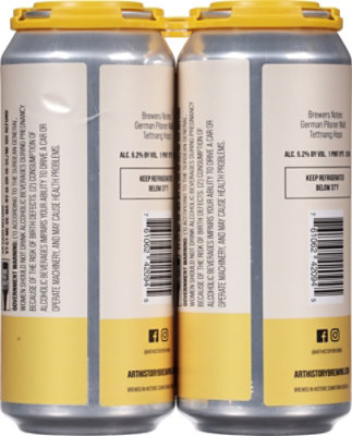 Art History Bauhaus German Style Pilsner 4-16 Fl Oz In Cans - 4-16 FZ - Image 3