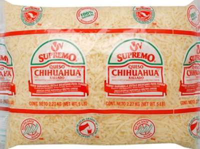 V&v Supremo Chihuahua Shredded Mexican Style Quesadilla Cheese For Melting - 5 LB - Image 2