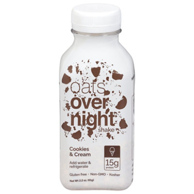 Oats Overnight Shake Cookies & Cream - 2.2 OZ - Image 1