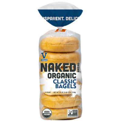 Naked Organic Plain Bagels - 18 OZ - Image 1