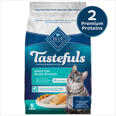 Blue Buffalo Tastefuls Adult Cat Dry Food Multi-Protein Chicken & Turkey Recipe - 5 LB - Image 1