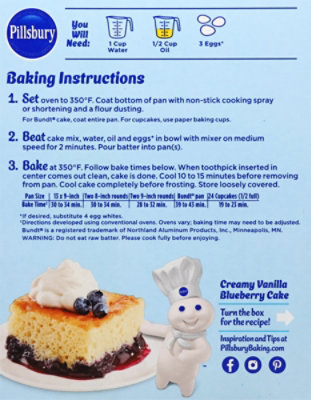 Pillsbury Moist Supreme Premium Creamy Vanilla Cake Mix - 15.25OZ - Image 6