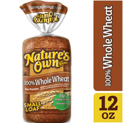 Natures Own 100% Whole Wheat Bread - 12 OZ - Image 2