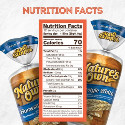 Natures Own Homestyle White Small Loaf - 12 OZ - Image 5