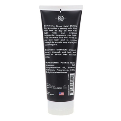 Suavecito Firme Hold Styling Gel, for All Hair Types, Men, 8 oz - Image 2