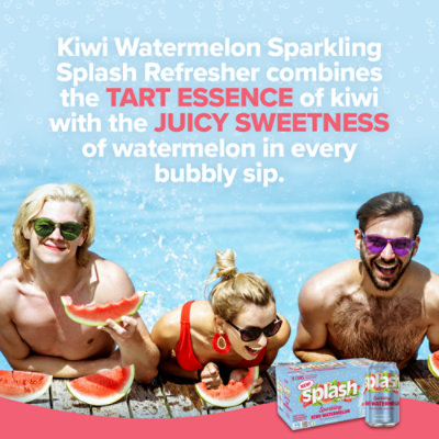 Splash Refresher Kiwi Watermelon Sparkling Water Beverage - 8-12 Fl. Oz. - Image 2