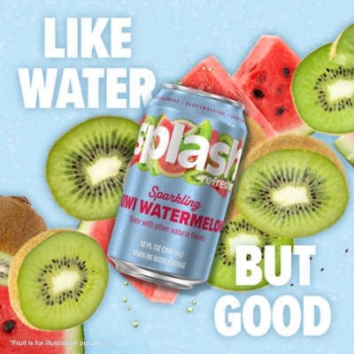 Splash Refresher Kiwi Watermelon Sparkling Water Beverage - 8-12 Fl. Oz. - Image 3