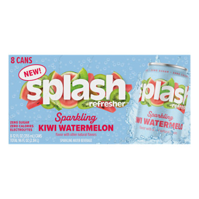 Splash Refresher Kiwi Watermelon Sparkling Water Beverage - 8-12 Fl. Oz. - Image 1