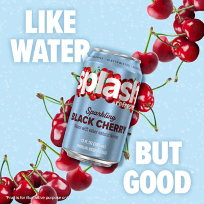 Splash Refresher Black Cherry Sparkling Water Beverage - 8-12 Fl. Oz. - Image 3