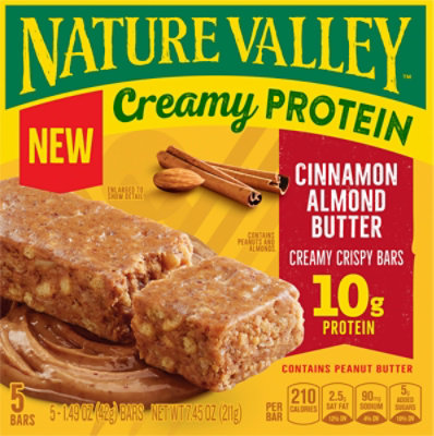 Nature Valley Cinnamon Almond Creamy Protein Bars 5 Count - 5 CT - Image 5