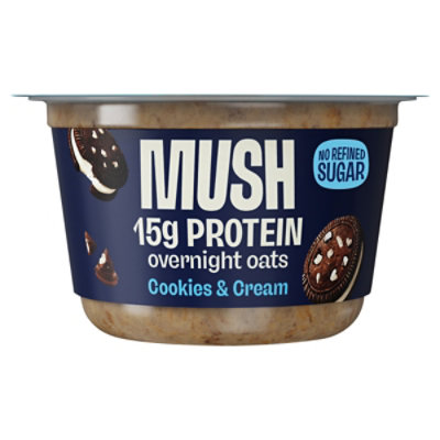 Mush Protein Cookies & Cream Overnight Oats 5.5oz - 5.5 OZ - Image 1