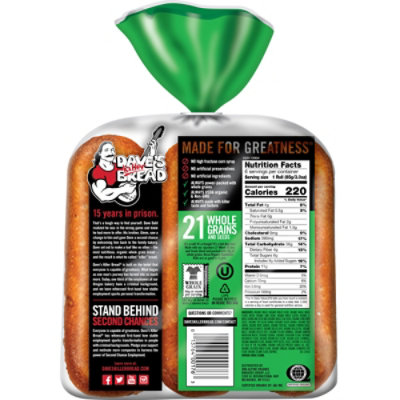 Daves Killer Bread 21 Whole Grain Sandwich Bread - 18 OZ - Image 6