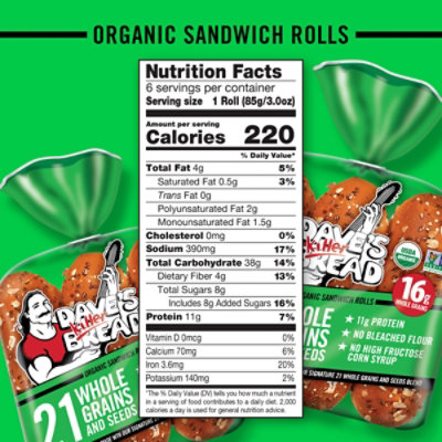 Daves Killer Bread 21 Whole Grain Sandwich Bread - 18 OZ - Image 4