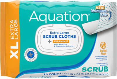 Aquation Extra Large Body Scrub Cloths 25 Ct - 13.8 OZ - Image 1